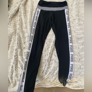 PINK yoga leggings, fitted, size small